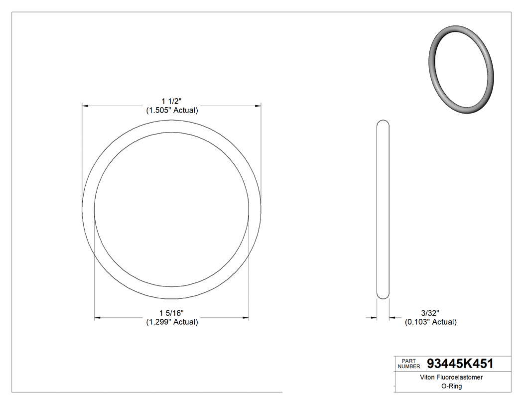 Technical drawing - 93445K451